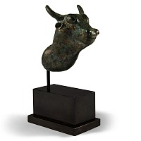 Western Asiatic Bronze Rhyton Bull Head