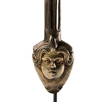 Post Classical Gilt Silver Handle with Lion and Mask