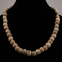 Natural History - Woolly Mammoth Bone Bead Necklace String