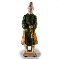 Chinese Ming Glazed Terracotta Tomb Attendant