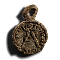Lead Seal Pendant with Crown A