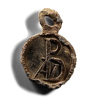 Lead Seal Pendant with Crown A