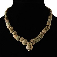 Phoenician Faience Melon Bead Necklace