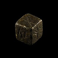Romano-British Bronze Military 'Caister Fort' Gaming Dice with Mystical Symbols