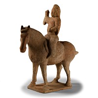 Chinese Tang Terracotta Horse and Rider