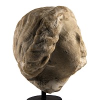 Roman Marble Statue Head