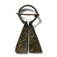 Viking Inspired Bronze Omega Penannular Brooch