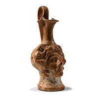 Greek Canosan Terracotta Oinochoe with Face