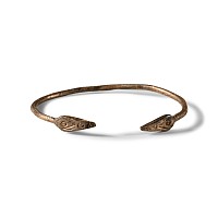 Roman Silver Snake-Headed Bracelet