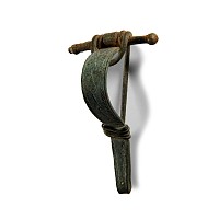 Large Roman Decorated Bronze Bow Brooch