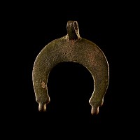 Roman Bronze Lunar Pendant