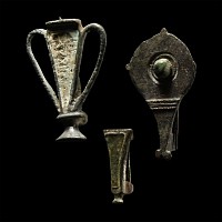 Roman Bronze Plate Brooch Colection