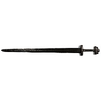Viking Sword with Inlaid Cross and Orb Mark