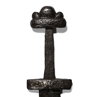 Viking Sword with Inlaid Cross and Orb Mark