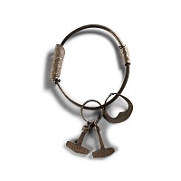 Viking Age Silver Bracelet with Pendants and Amulets