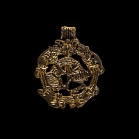 Viking Age Silver-Gilt Oseberg Contorted Beast Pendant