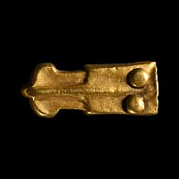 Medieval Gold Belt Buckle Strap End