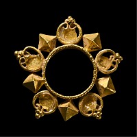 Late Roman Highly Ornate Solid Gold Frame