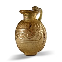 Roman Yellow Glass Flask