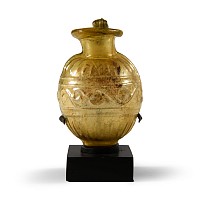 Roman Yellow Glass Flask