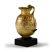 Roman Yellow Glass Flask
