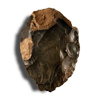 Stone Age 'Bergerac' Knapped Ovate Flint Handaxe