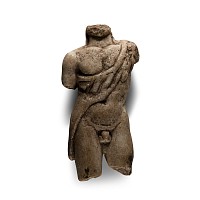 Roman Style Marble Torso with Lionskin