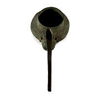 Large Amlash Bronze Spouted Libation Vessel