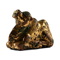 Chinese Gilt Copper Crouching Camel