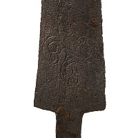 Roman Iron Gladius Sword with Bird Triskeles