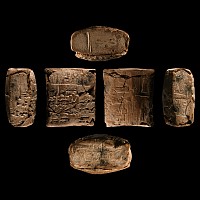 Sumerian Tablet within Envelope with Cylinder Seal Impressions