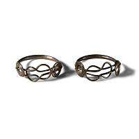 Iron Age Celtic Coiled Silver Bracelet Pair