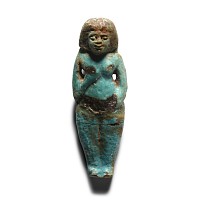 Egyptian Blue-Glazed Female Figure
