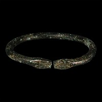 Western Asiatic Bronze Bracelet with Beast-Head Terminals