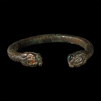 Western Asiatic Bronze Bracelet with Beast-Head Terminals