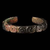Western Asiatic Bronze Bracelet With Ring and Dots