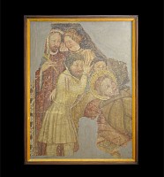 Medieval Painted Fresco Panel