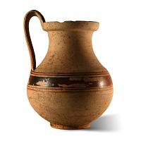South Italian Painted Terracotta Wine Jug
