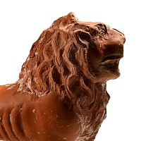 Roman Terracotta Lion Statuette