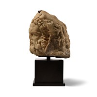 Roman Marble Head of Hercules Wearing the Nemean Lion Skin