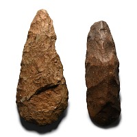 Stone Age Knapped Hand Axe Group