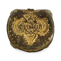 Medieval Gilt Bronze Equine Strap Slide