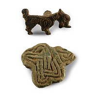 Anglo-Saxon Gilt Bronze Mount Group