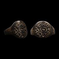 Merovingian Bronze Inscribed Ring