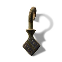 Medieval Knight's Enamelled Bronze 'Richard de Valoines' Heraldic Horse Harness Pendant