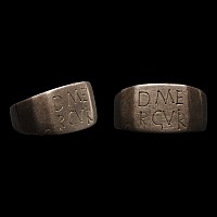 Roman Silver Military Ring with Inscription