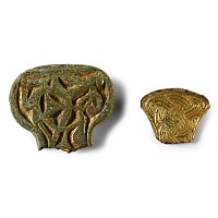 Anglo-Saxon Gilt Bronze Mount Group