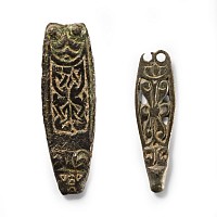 Anglo-Saxon Bronze Strap End Group
