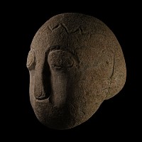 Celtic Style Stone Head of a Deity