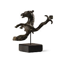 Roman Bronze Hippocampus and Dolphin Statuette